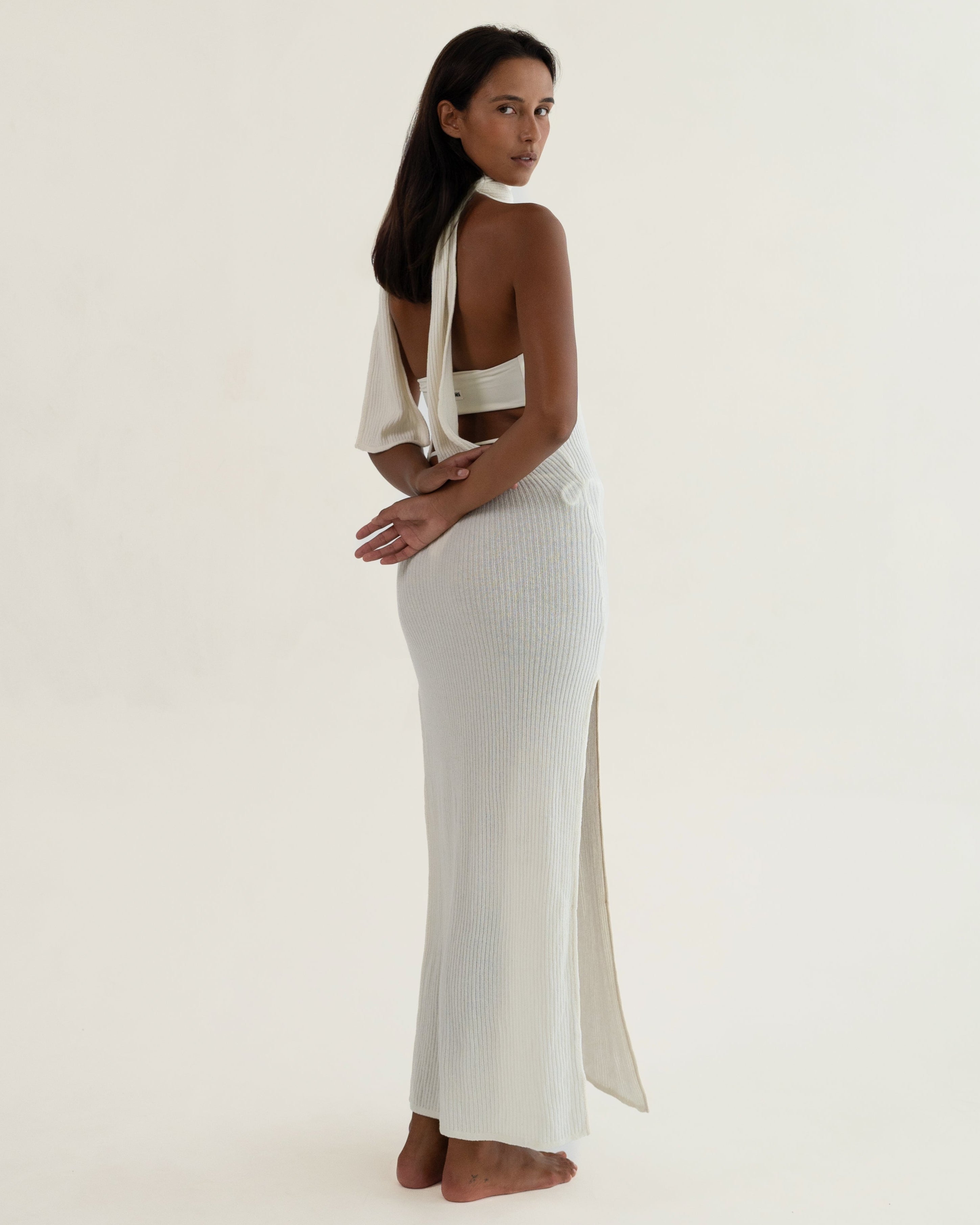 Ivory Scarf Dress