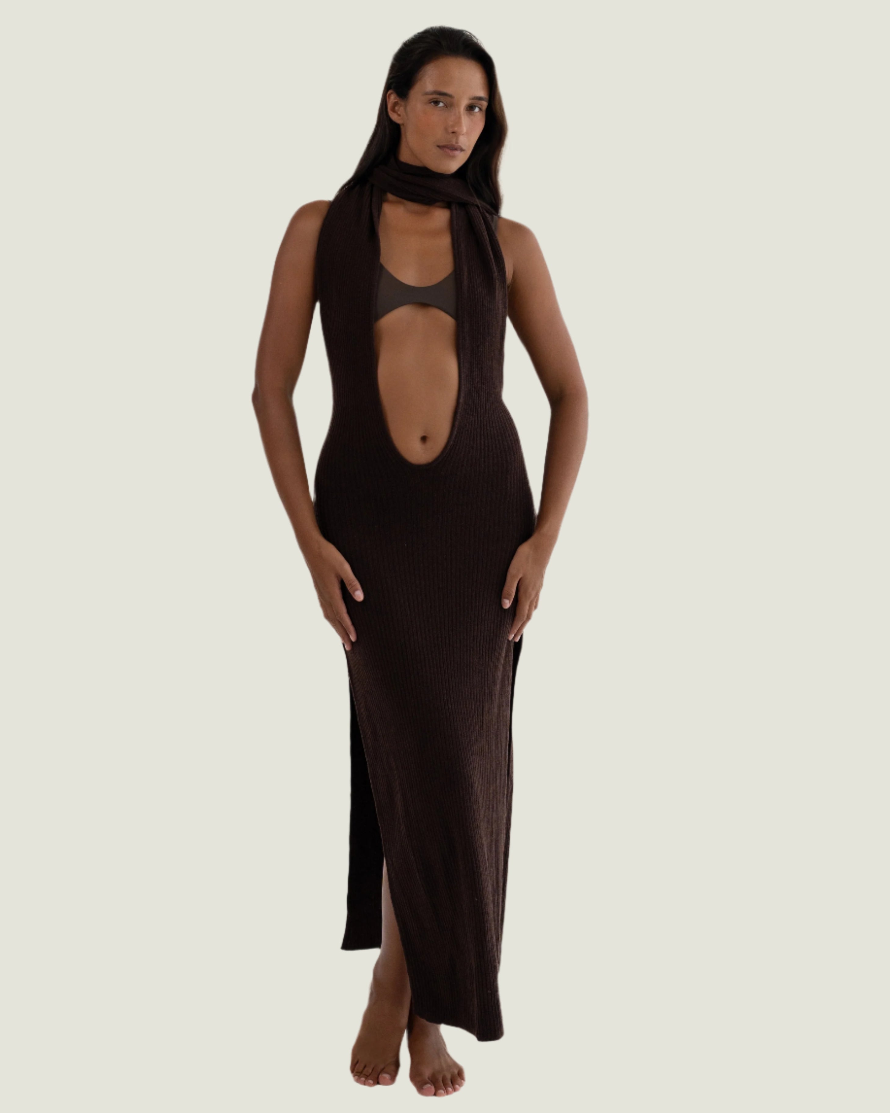 Cacao Scarf Dress