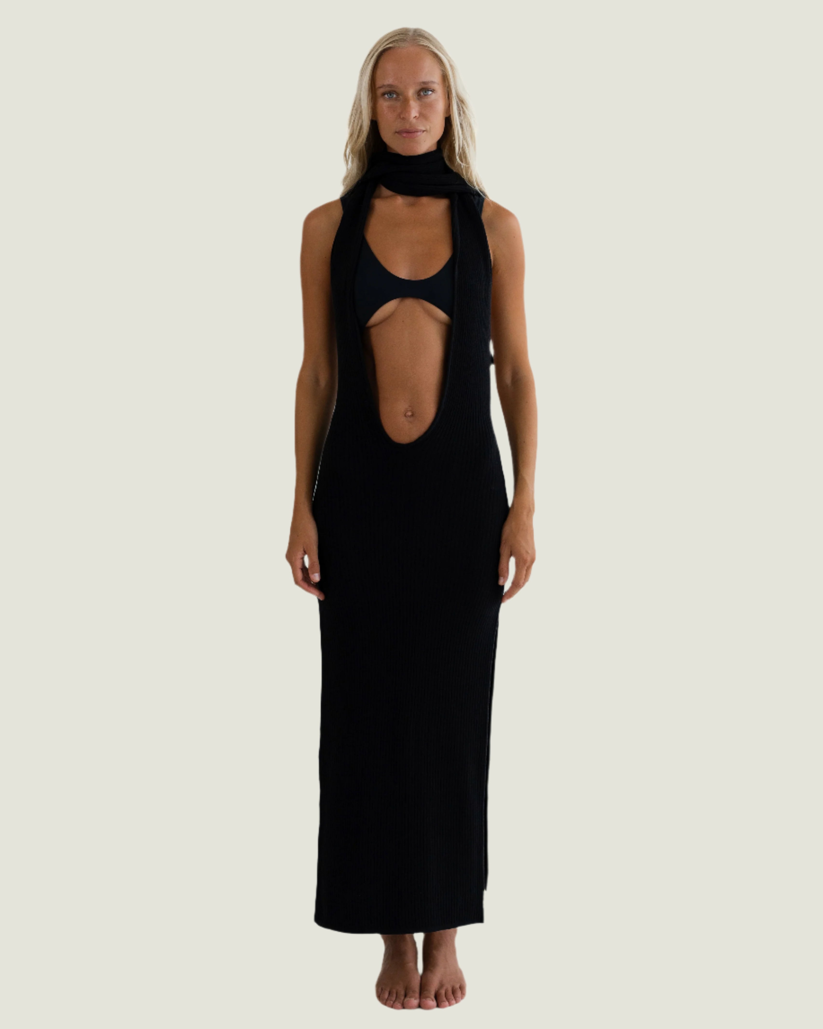 Black Scarf Dress