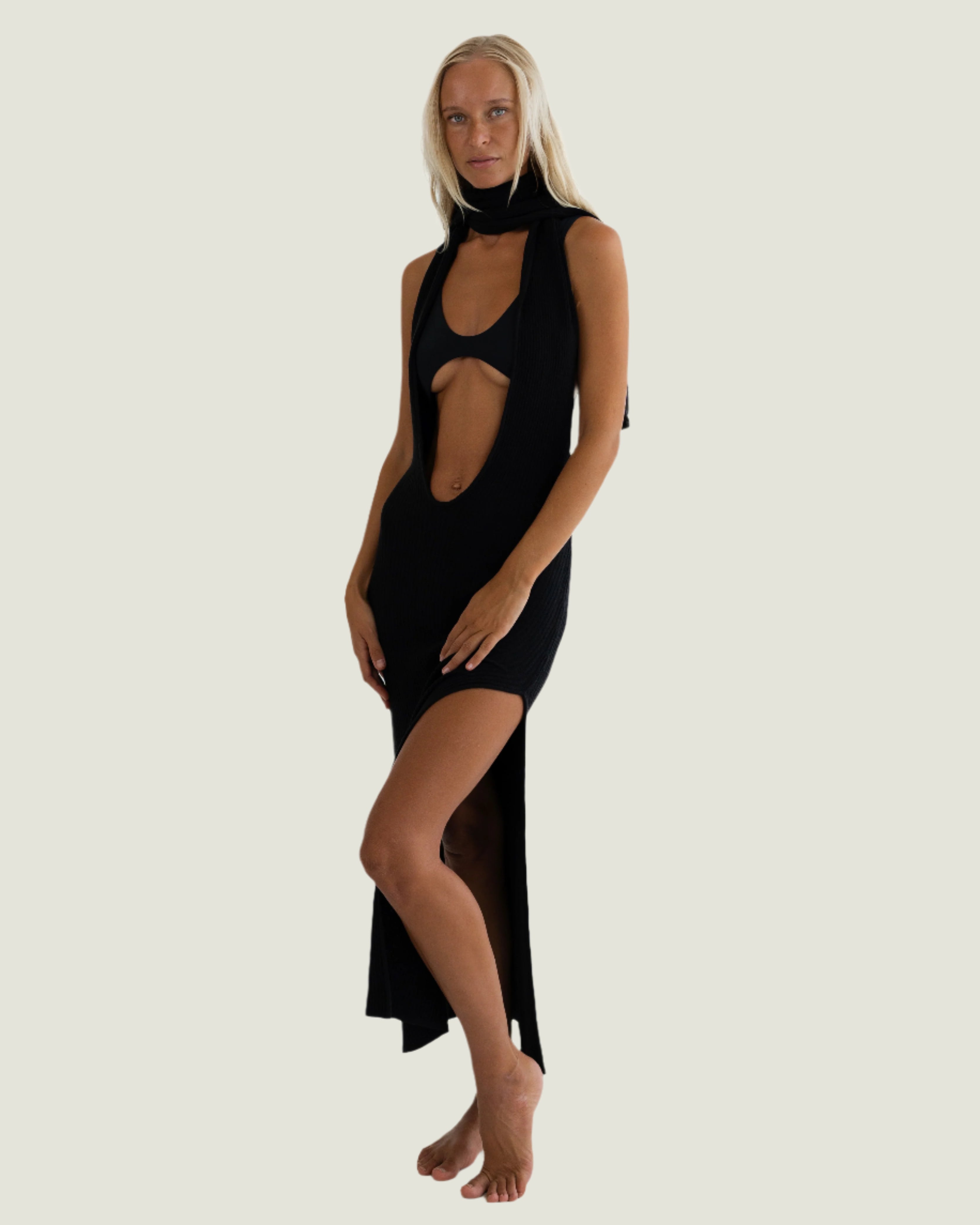 Black Scarf Dress