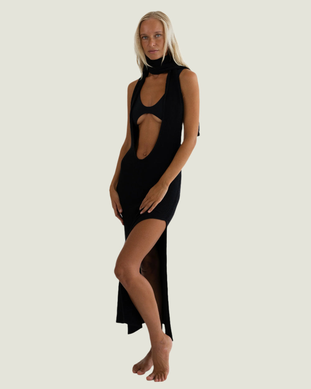 Black Scarf Dress