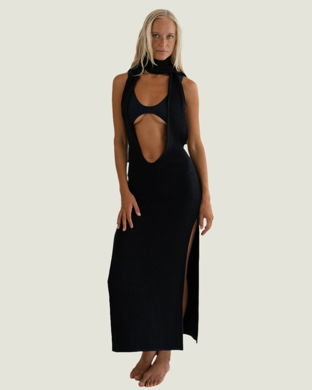 Black Scarf Dress